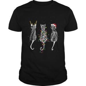Cat Reindeer Santa Christmas Shirt